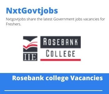 Rosebank college Academic Operations Officer Vacancies Apply now @rosebankcollege.co.za