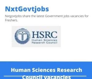 HSRC Senior Research Specialist Vacancies in Pretoria 2023