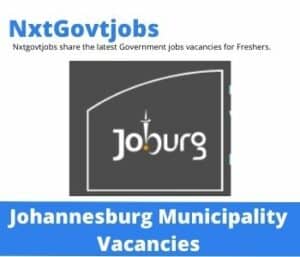 City of Johannesburg Municipality Disaster Management Officer Vacancies in Johannesburg – Deadline 12 Jan 2024