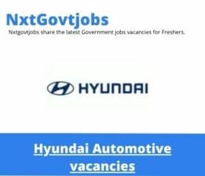 Hyundai Automotive Apprentice Level 1 Jobs in Pretoria 2023