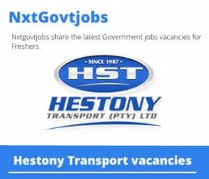 Hestony Transport Driver Vacancies in Gauteng 2023