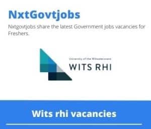 Wits rhi Treatment Navigator Vacancies in Johannesburg – Deadline 15 Jan 2024