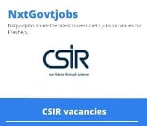 CSIR Plumber Vacancies in Pretoria – Deadline 11 Jul 2023