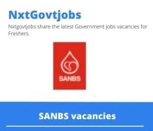 SANBS Works Maintenance Manager Vacancies in Roodepoort- Deadline 06 Jun 2023